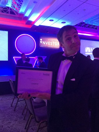 Eddie with Award